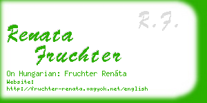 renata fruchter business card